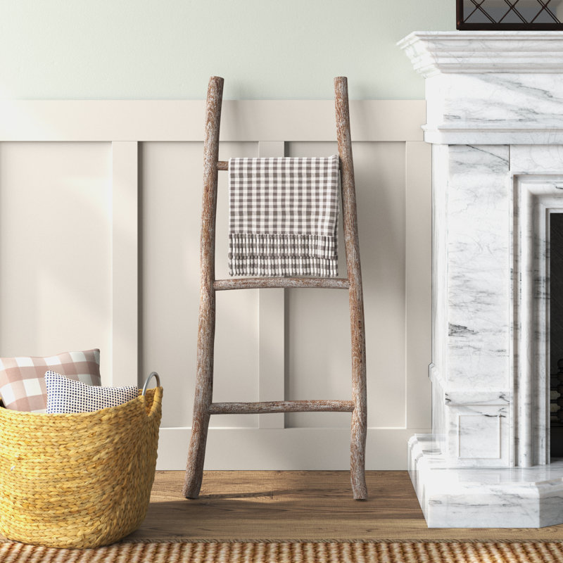Mistana™ Wood White Washed 39" Blanket Ladder & Reviews Wayfair